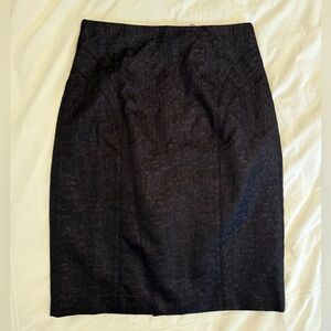 Magaschoni Textured Black Pencil Skirt NWT